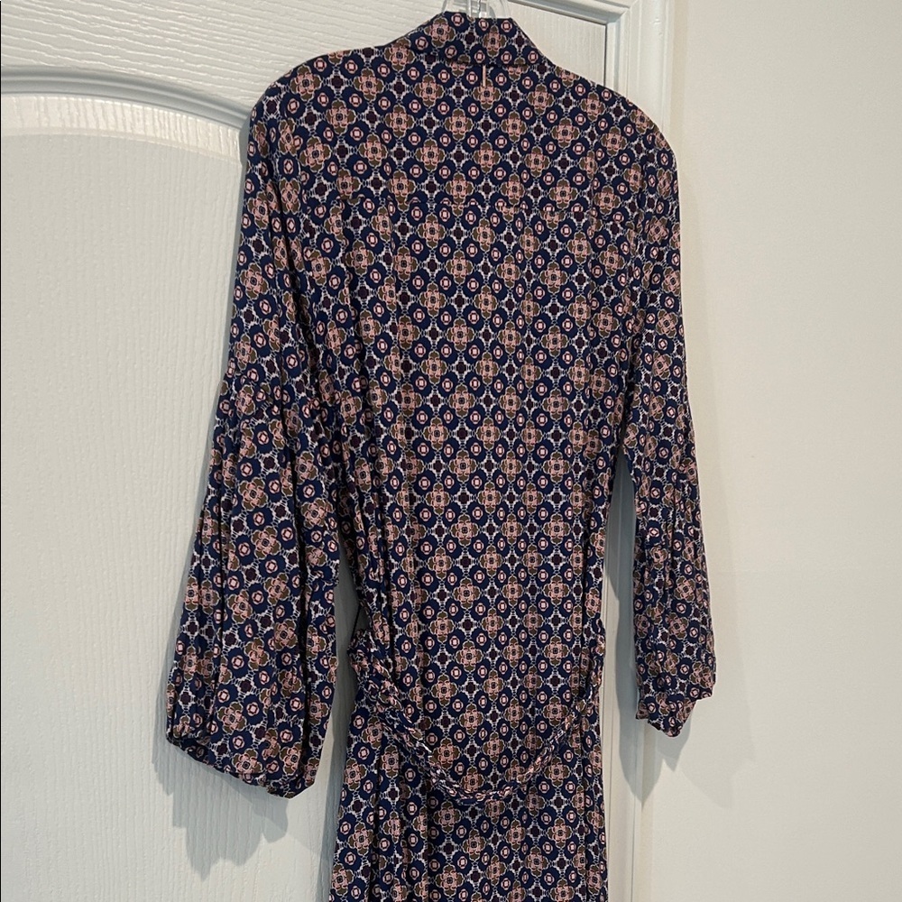 Misa Los Angeles Navy Floral Long Sleeve Dress - Picture 9 of 11
